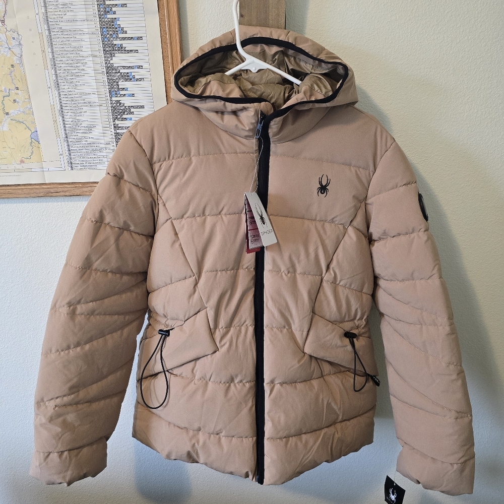 Spyder Thermaweb Jacket beige large new with tags